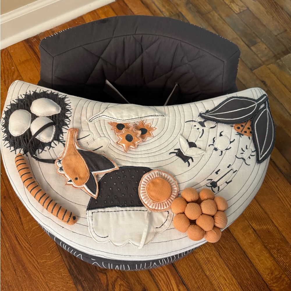 Crate&Barrel Black and White nature and friends activity seat.
